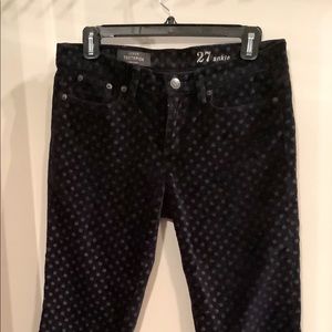 Navy polka dot J Crew pants